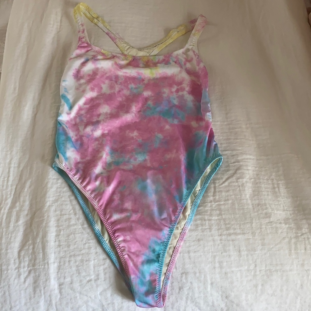 Solid & Striped Tie Dye One Piece